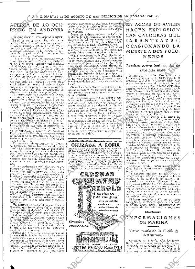 ABC MADRID 22-08-1933 página 21