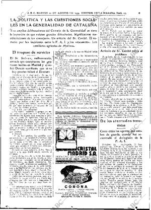 ABC MADRID 22-08-1933 página 25