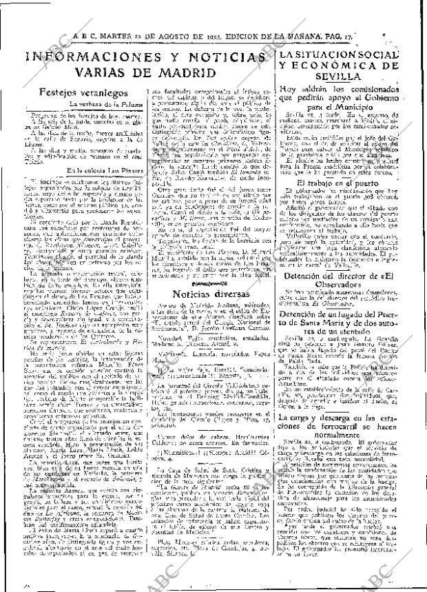 ABC MADRID 22-08-1933 página 27