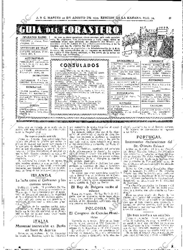 ABC MADRID 22-08-1933 página 30