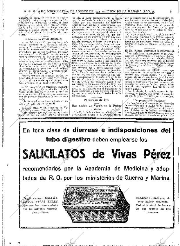 ABC MADRID 23-08-1933 página 16