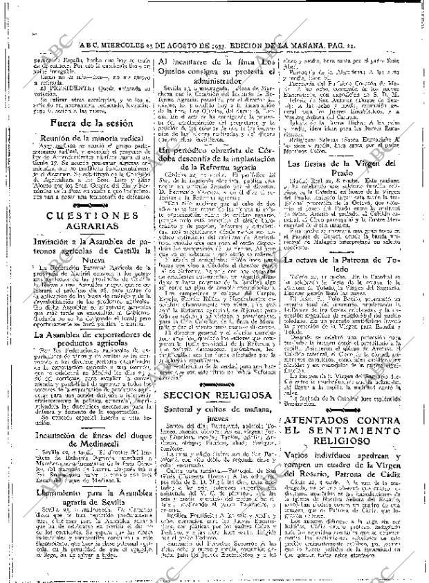 ABC MADRID 23-08-1933 página 22