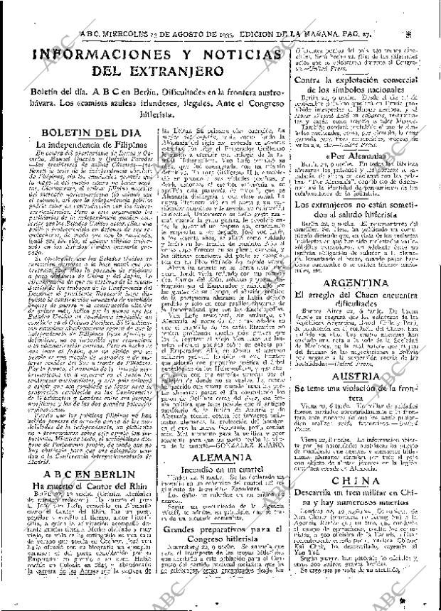 ABC MADRID 23-08-1933 página 27
