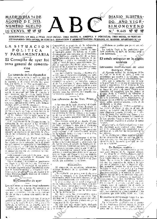 ABC MADRID 24-08-1933 página 15