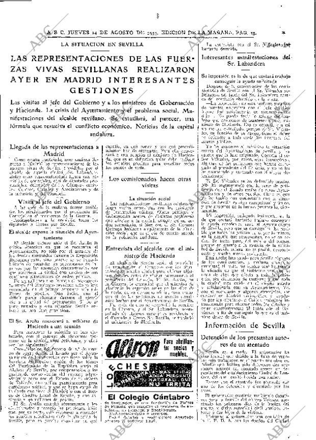 ABC MADRID 24-08-1933 página 19