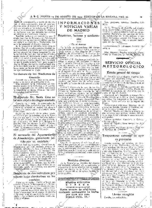 ABC MADRID 24-08-1933 página 26