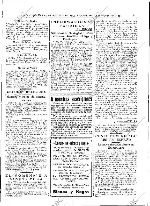 ABC MADRID 24-08-1933 página 33