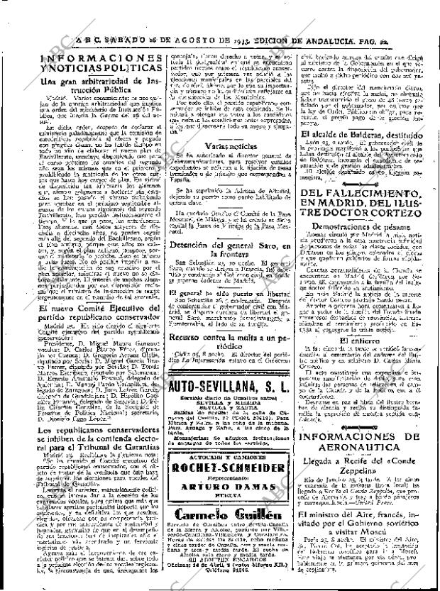 ABC SEVILLA 26-08-1933 página 22