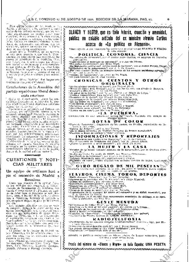 ABC MADRID 27-08-1933 página 27