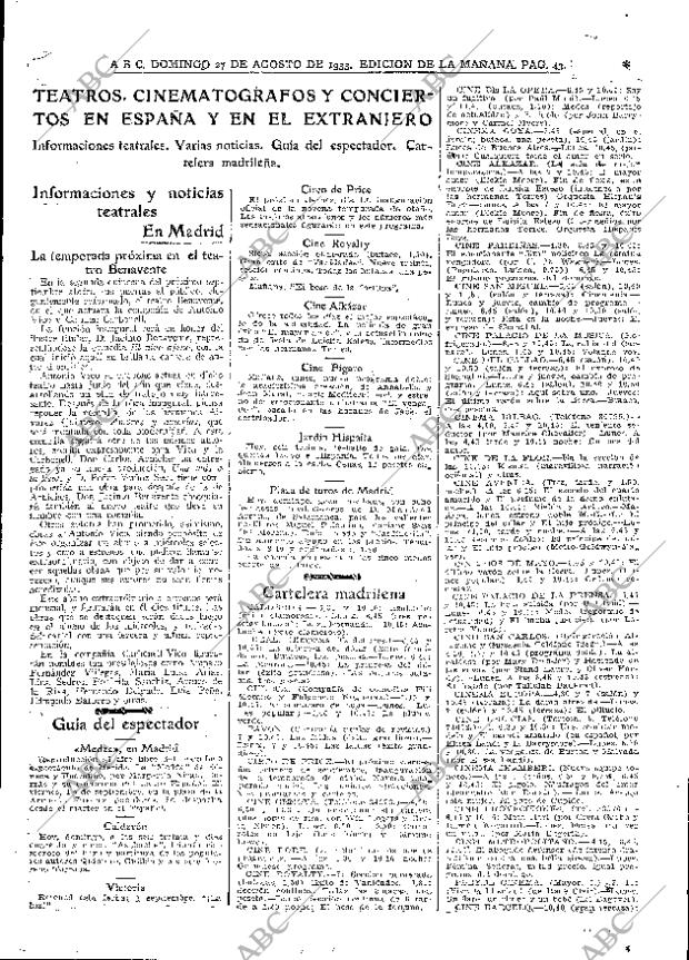 ABC MADRID 27-08-1933 página 43