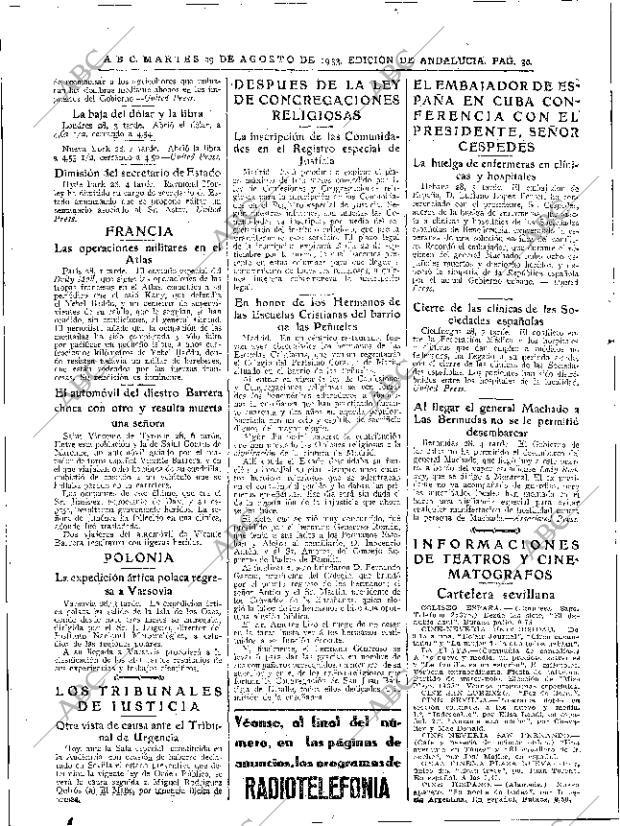 ABC SEVILLA 29-08-1933 página 30