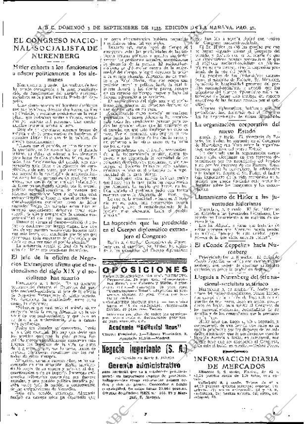 ABC MADRID 03-09-1933 página 33