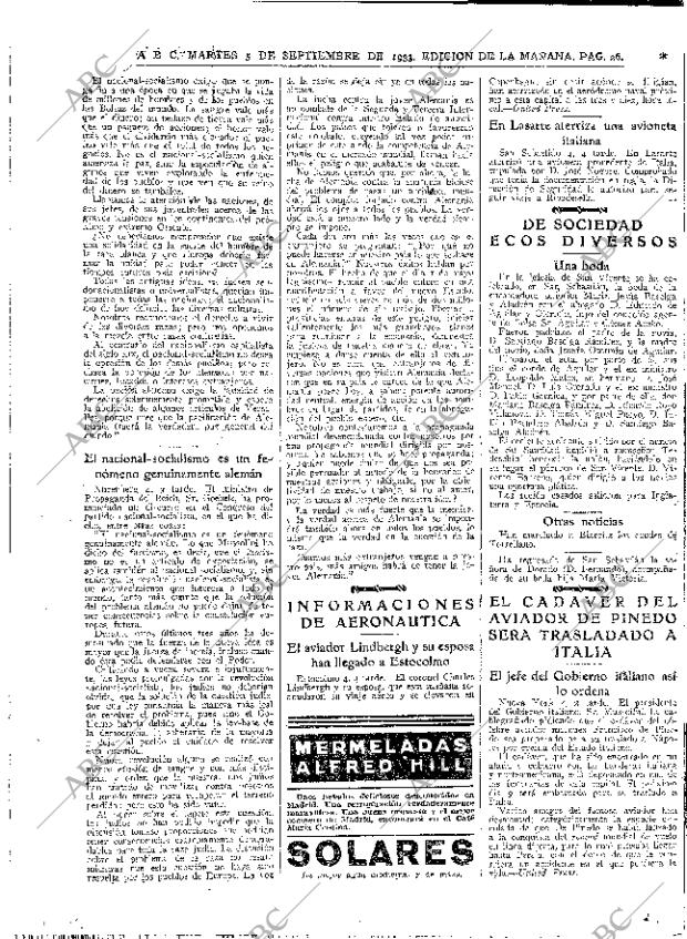 ABC MADRID 05-09-1933 página 26