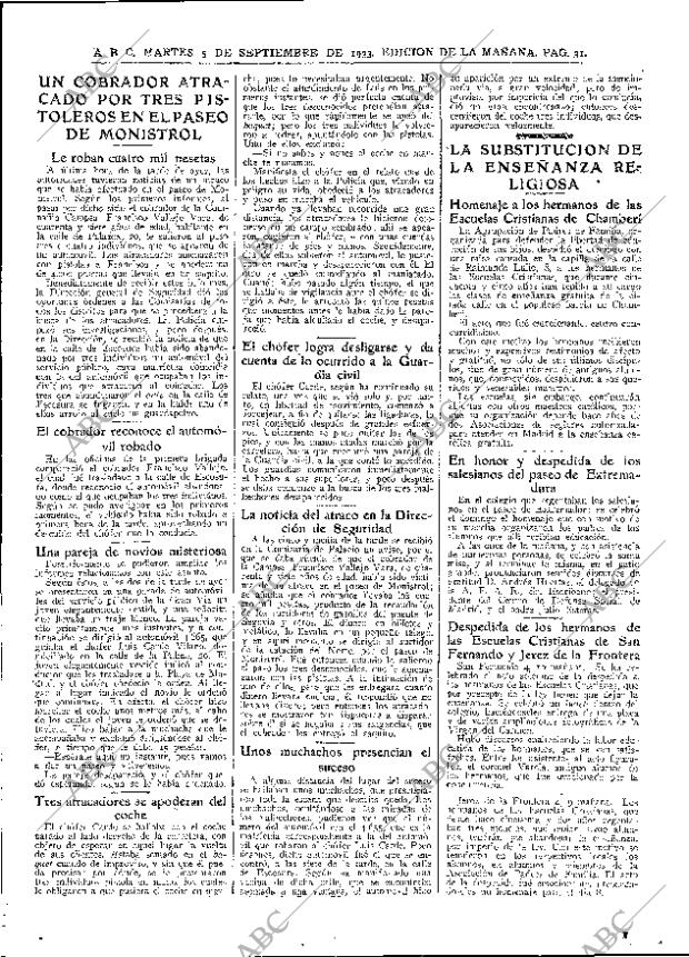 ABC MADRID 05-09-1933 página 31