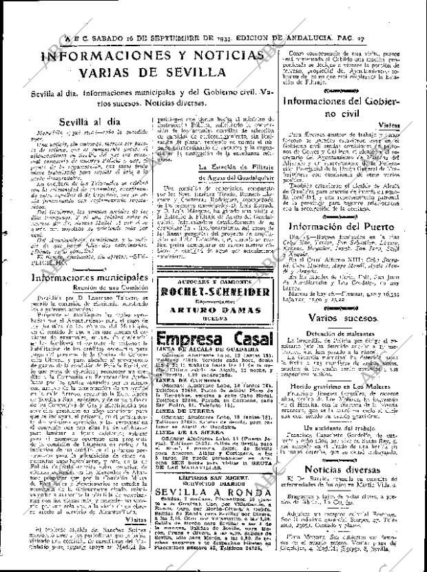 ABC SEVILLA 16-09-1933 página 27