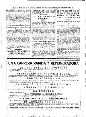 ABC MADRID 19-09-1933 página 18