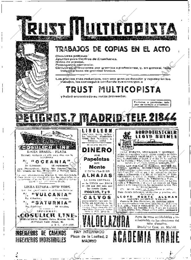 ABC MADRID 19-09-1933 página 2