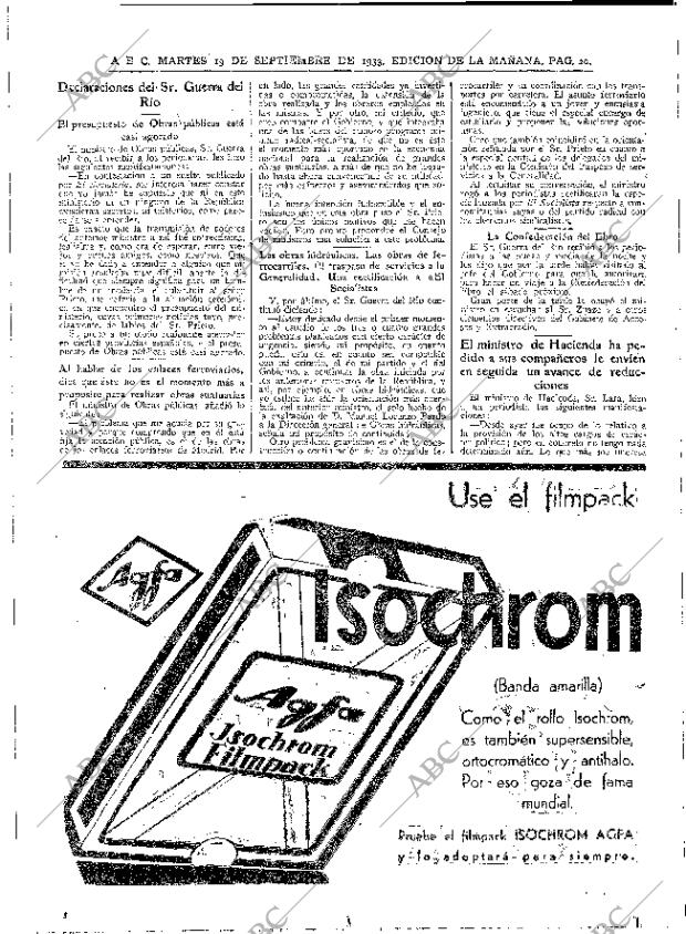 ABC MADRID 19-09-1933 página 20