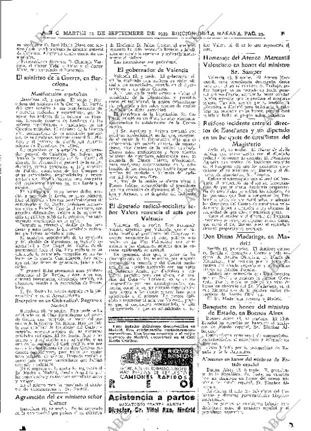 ABC MADRID 19-09-1933 página 23