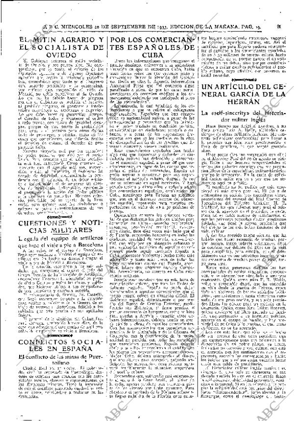 ABC MADRID 20-09-1933 página 19