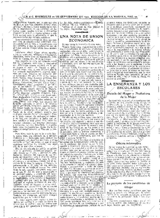 ABC MADRID 20-09-1933 página 20