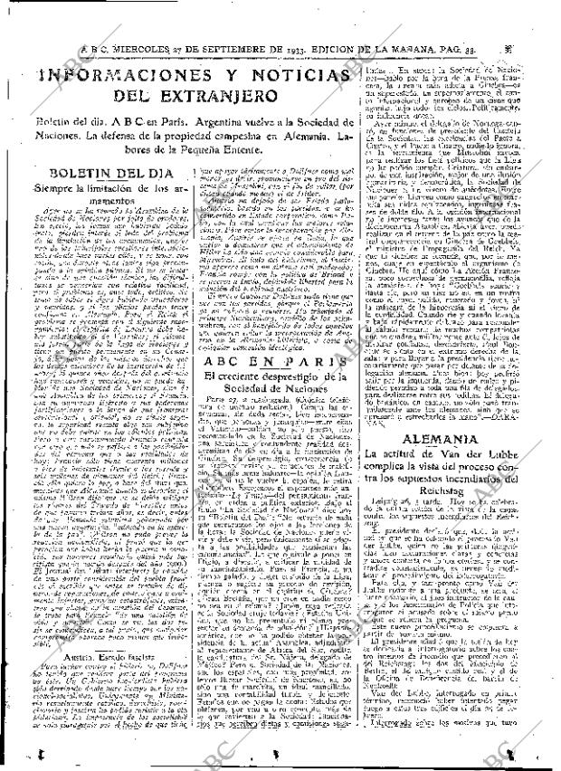 ABC MADRID 27-09-1933 página 33