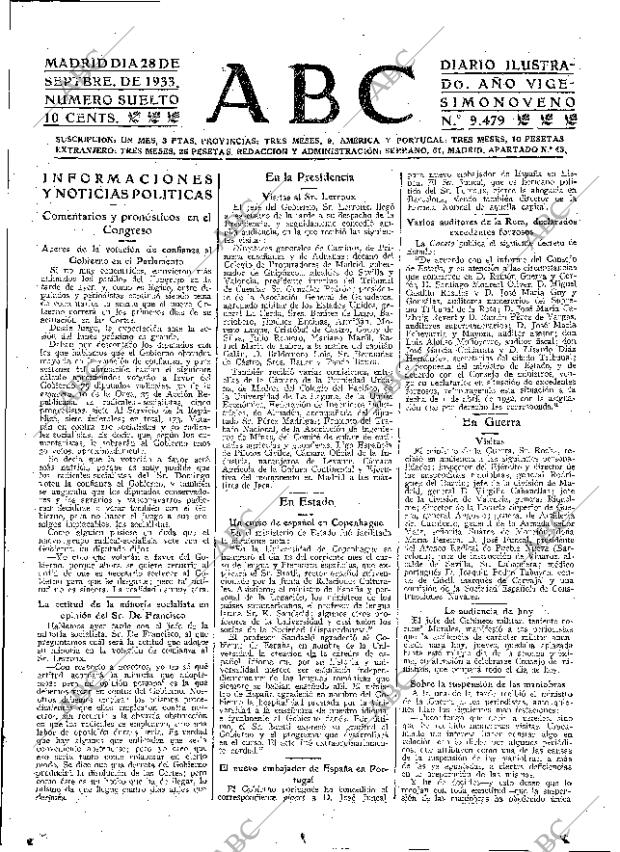 ABC MADRID 28-09-1933 página 15