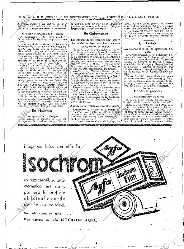 ABC MADRID 28-09-1933 página 16