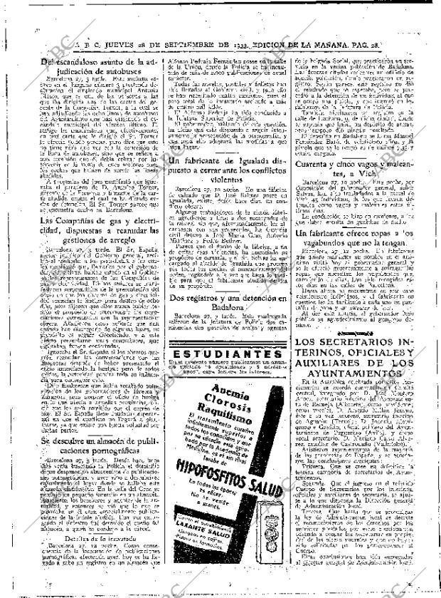 ABC MADRID 28-09-1933 página 28