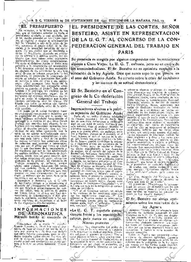 ABC MADRID 29-09-1933 página 19