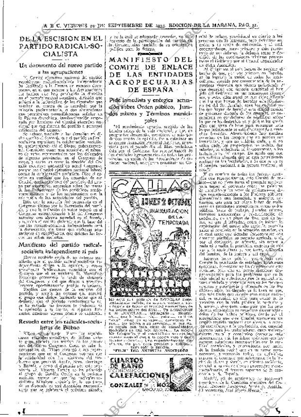 ABC MADRID 29-09-1933 página 31