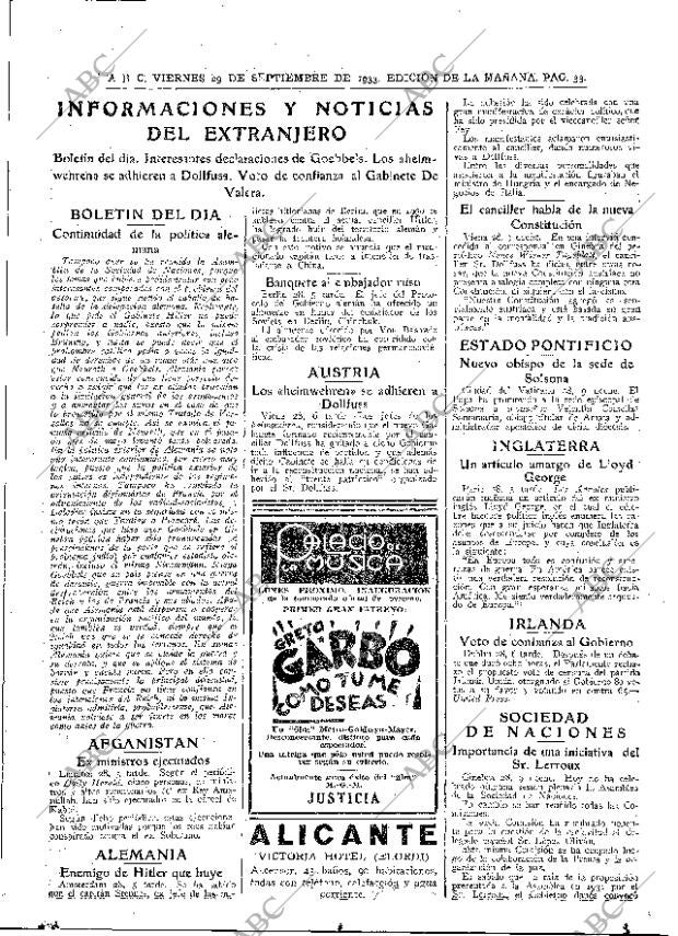 ABC MADRID 29-09-1933 página 33