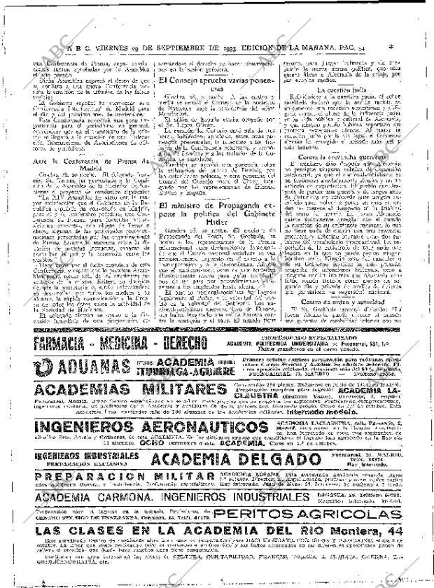 ABC MADRID 29-09-1933 página 34