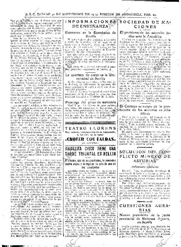ABC SEVILLA 30-09-1933 página 20
