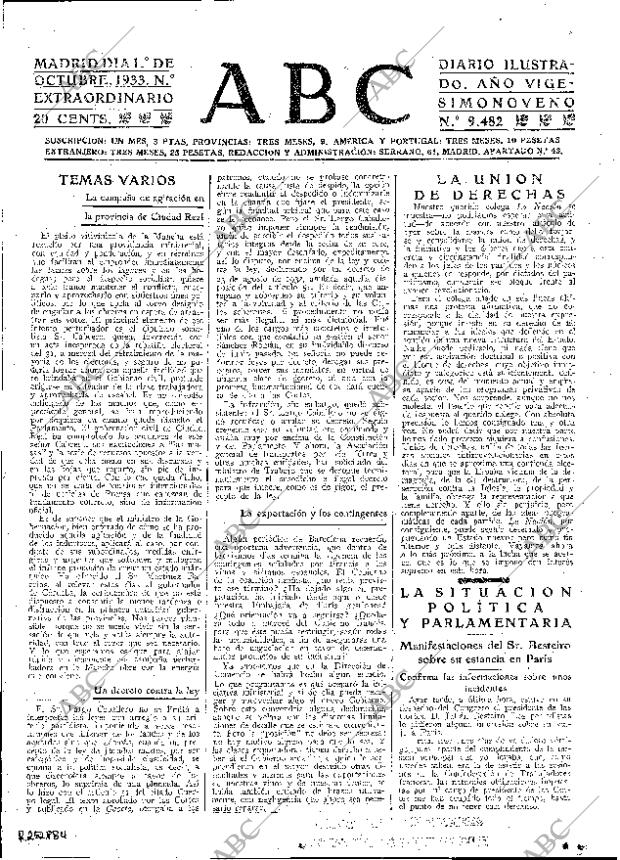 ABC MADRID 01-10-1933 página 25