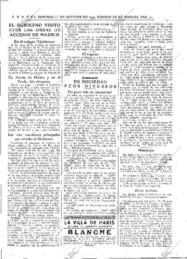 ABC MADRID 01-10-1933 página 31