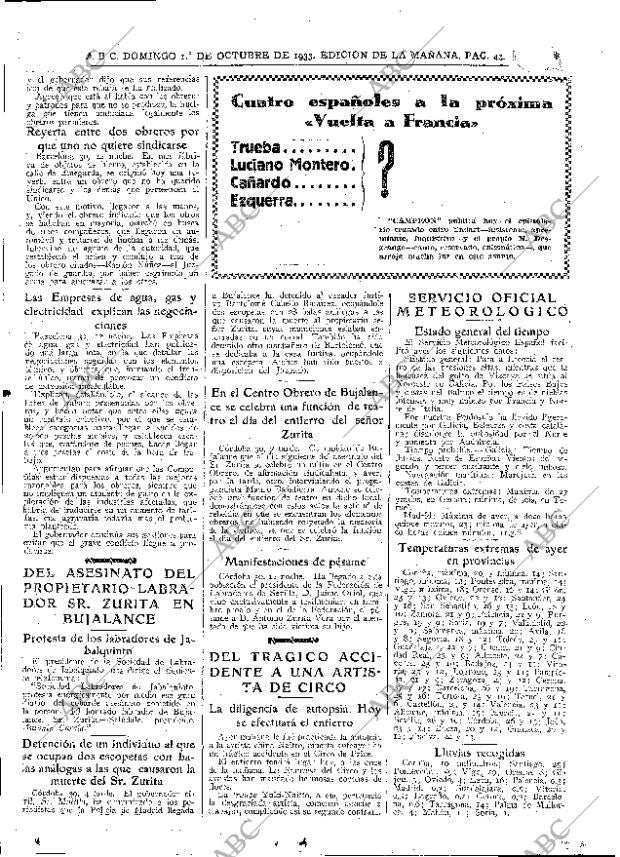 ABC MADRID 01-10-1933 página 43