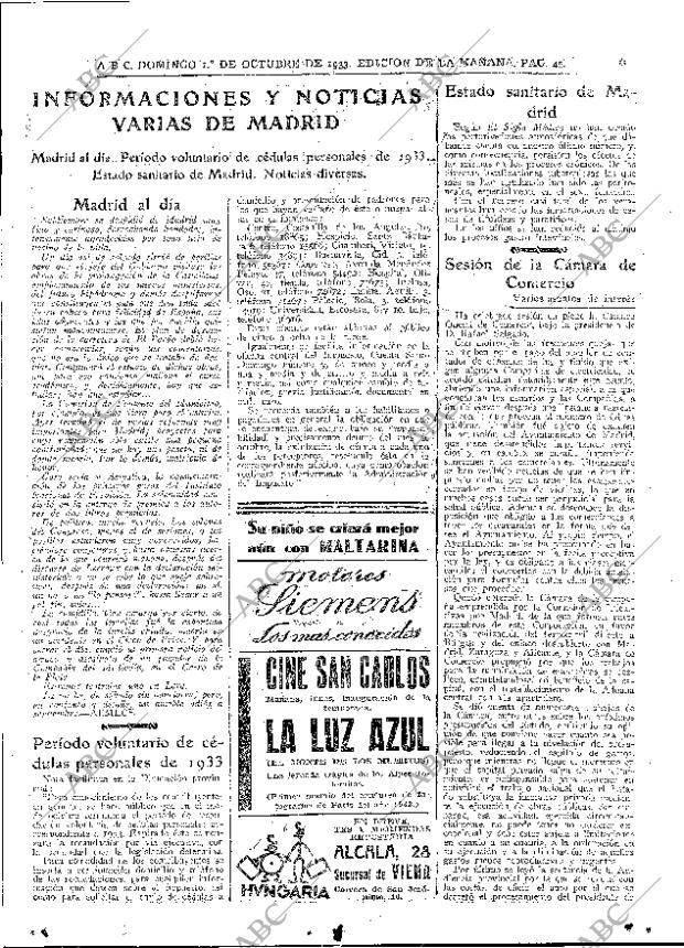 ABC MADRID 01-10-1933 página 45