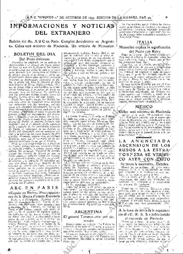 ABC MADRID 01-10-1933 página 49