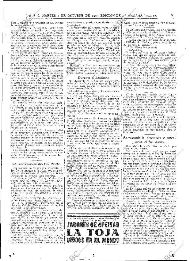 ABC MADRID 03-10-1933 página 17