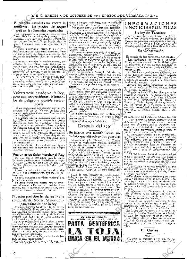 ABC MADRID 03-10-1933 página 31