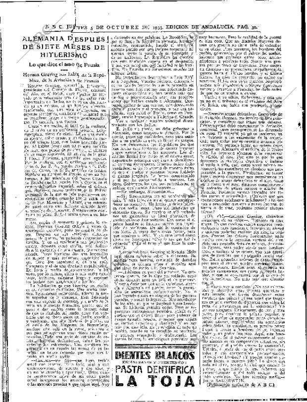 ABC SEVILLA 05-10-1933 página 30