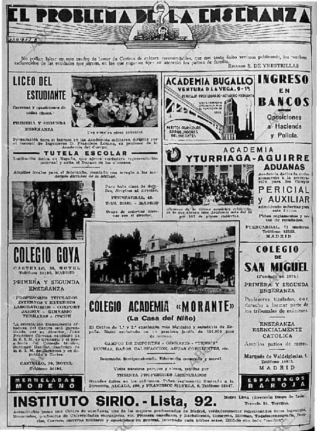 ABC MADRID 12-10-1933 página 16