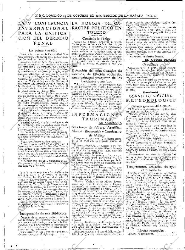 ABC MADRID 15-10-1933 página 44