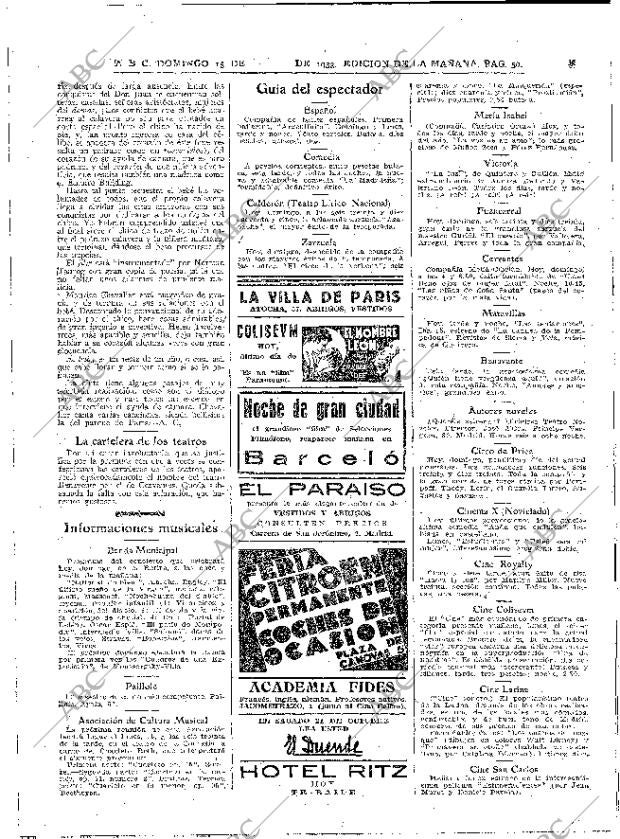 ABC MADRID 15-10-1933 página 50