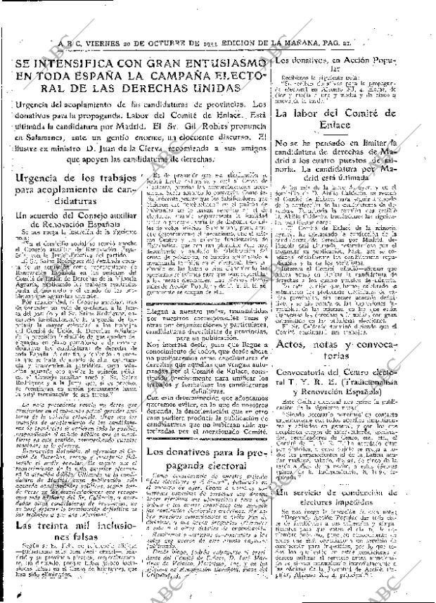 ABC MADRID 20-10-1933 página 21