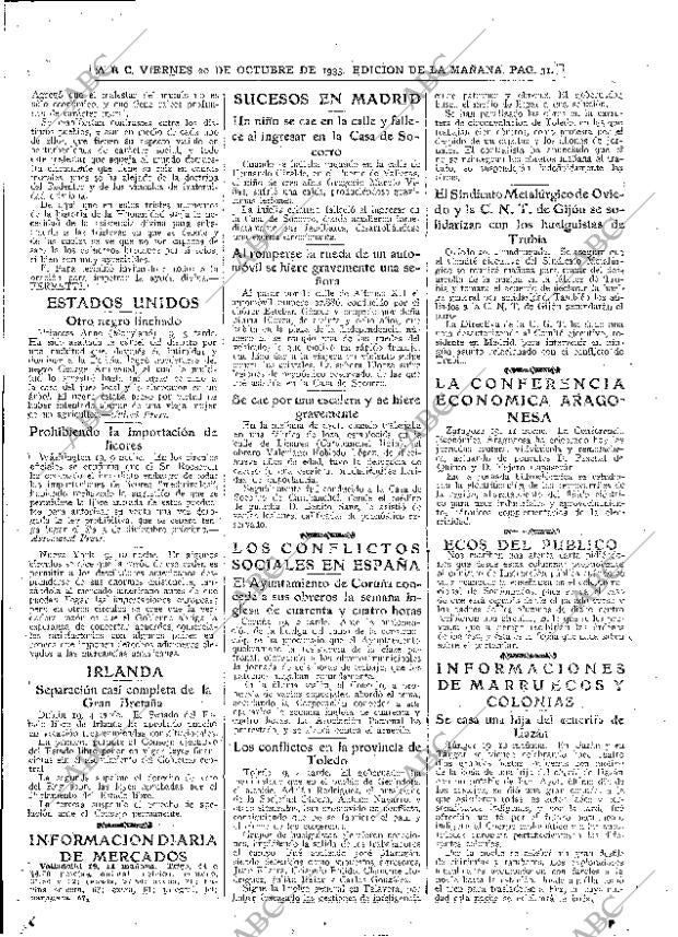 ABC MADRID 20-10-1933 página 31