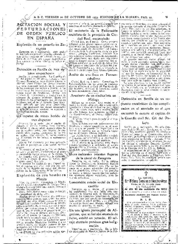 ABC MADRID 20-10-1933 página 32