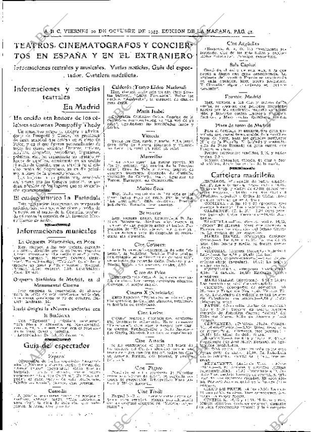 ABC MADRID 20-10-1933 página 41