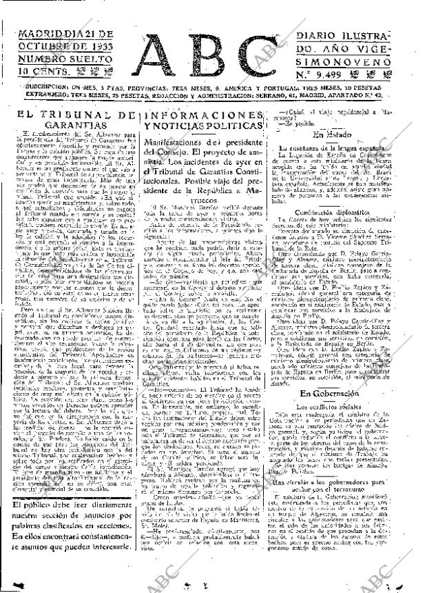 ABC MADRID 21-10-1933 página 15